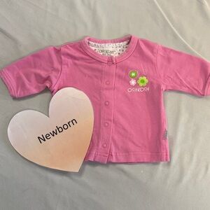 OshKosh B'gosh Pink Newborn Cardigan sweater